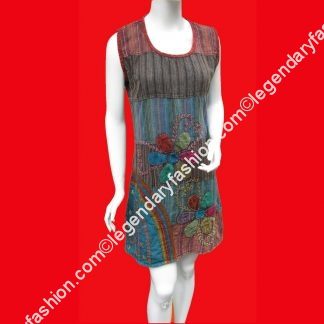 Ladies flowery stone wash dress