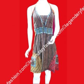 Ladies stripe stone wash dress