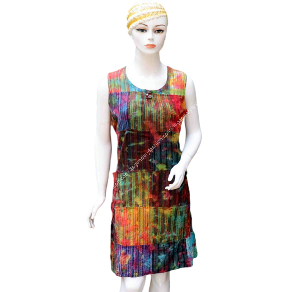 Ladies patchwork Tie dye dress
