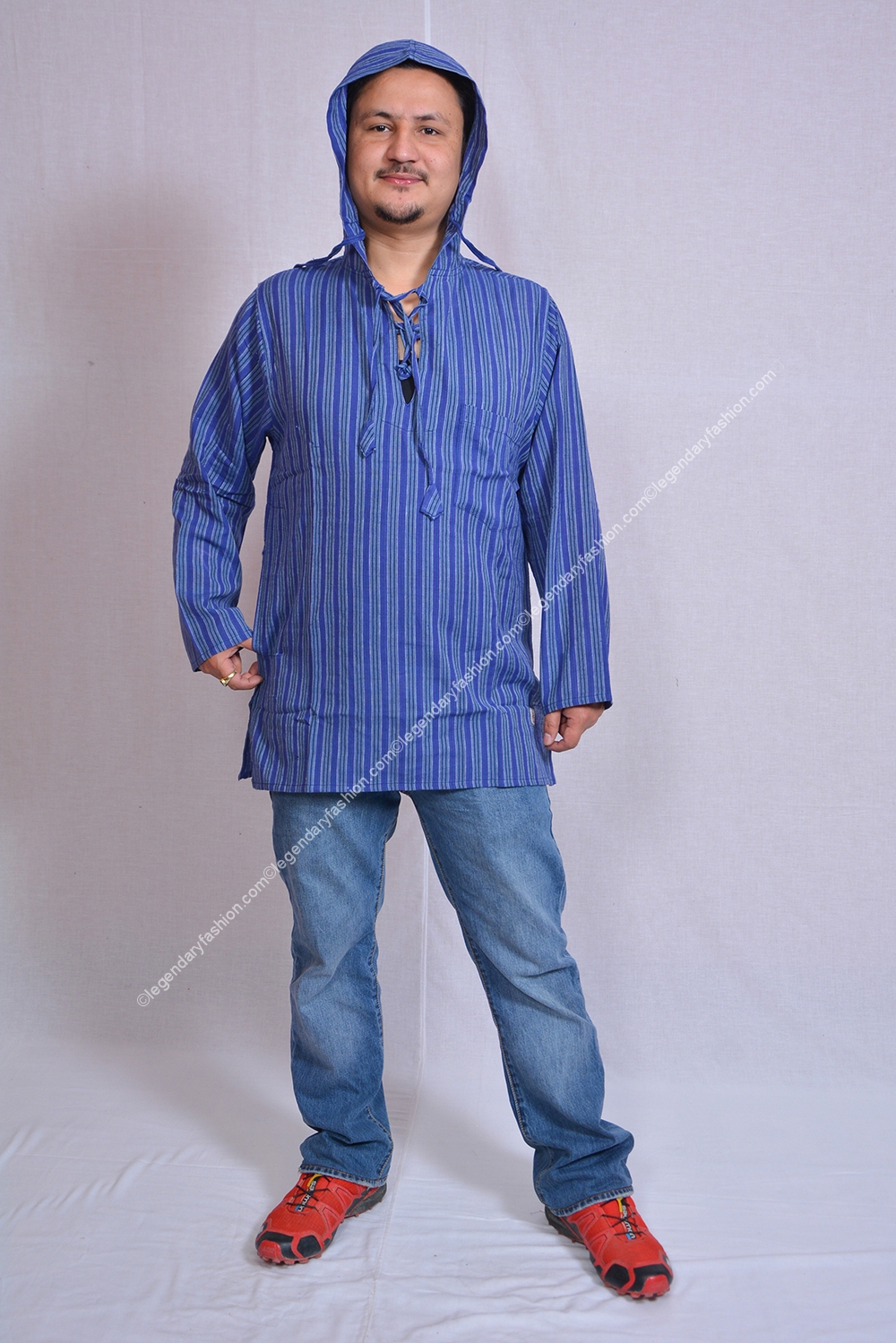 men's_hoody_kurta_blue