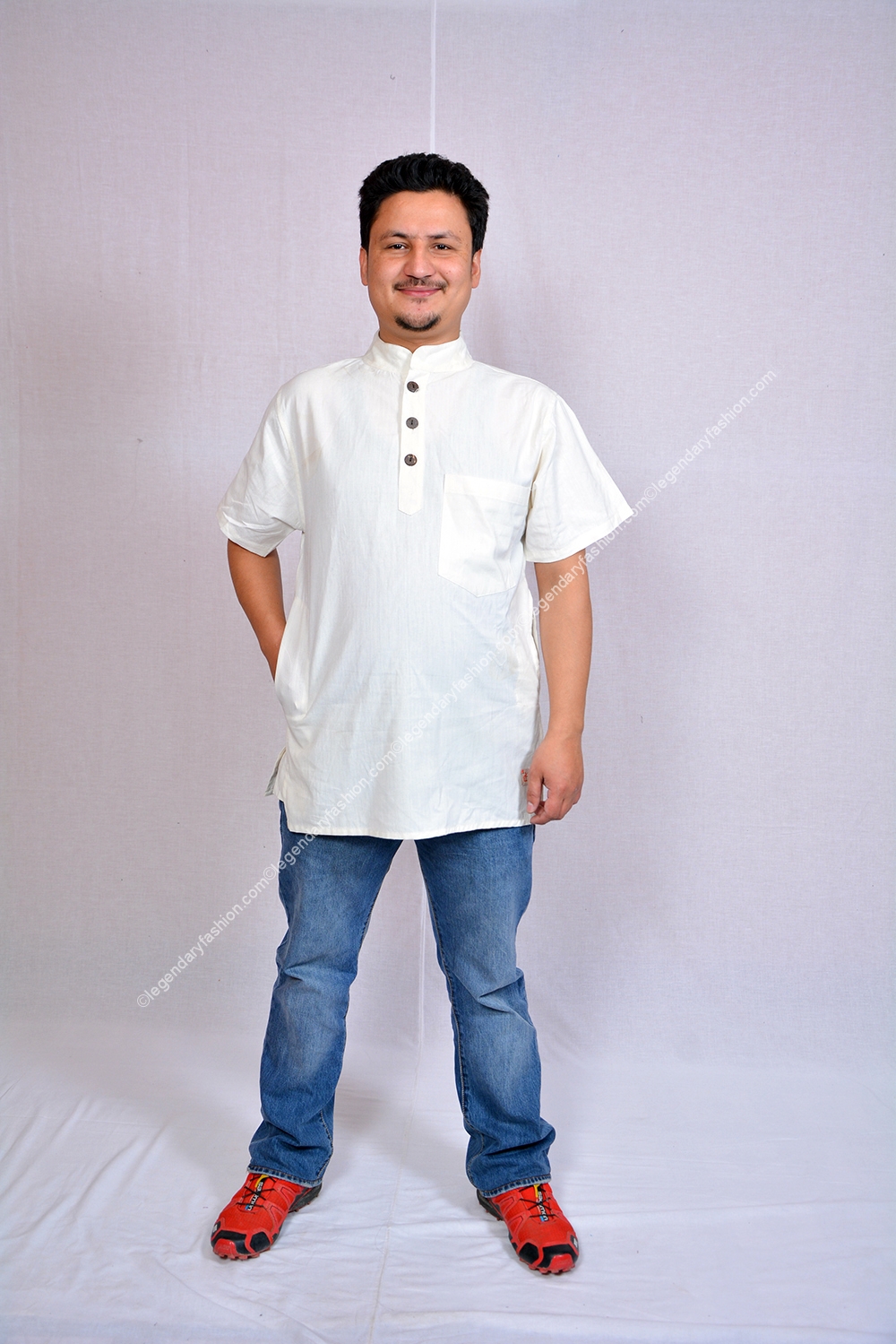 Plain Fine Cotton Kurta