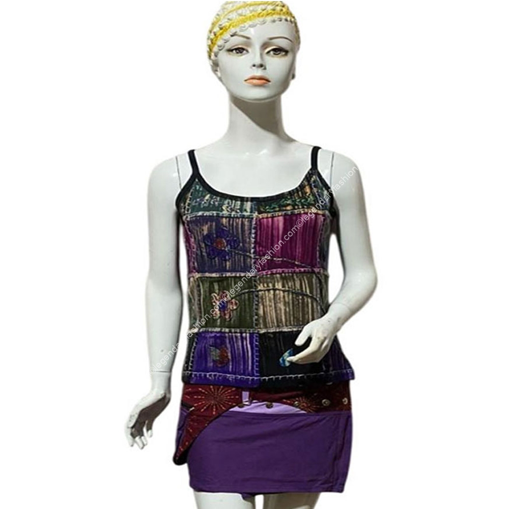 Ladies patchwork tank tops