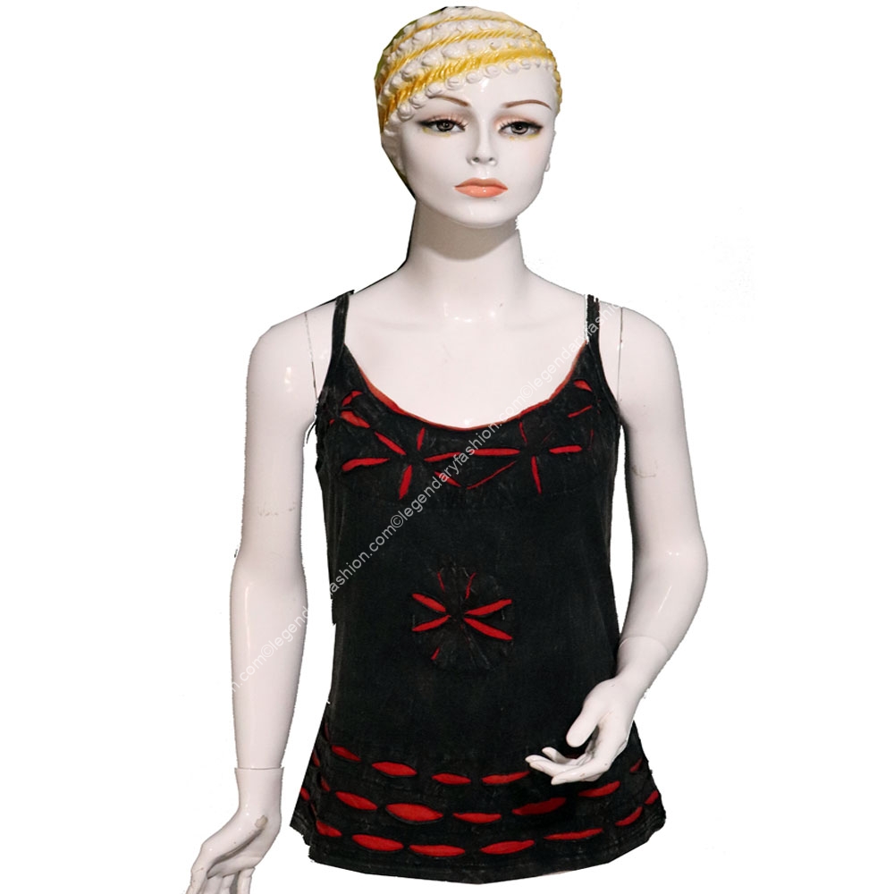 Ladies razor cut tank tops