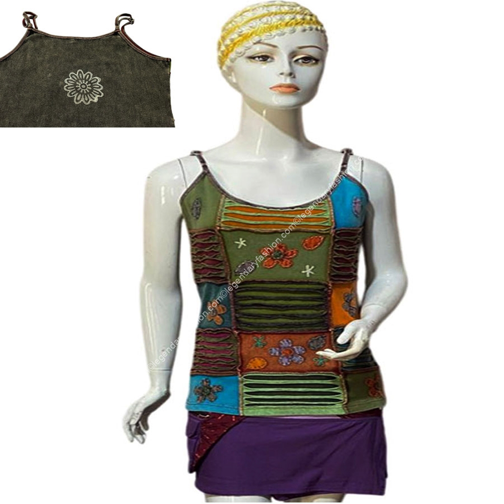 Ladies mixed patchwork tops