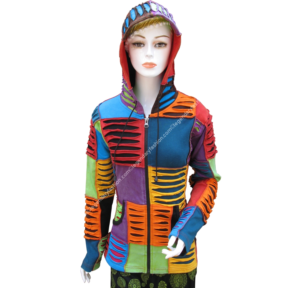 Ladies multiple patchwork razor Jacket