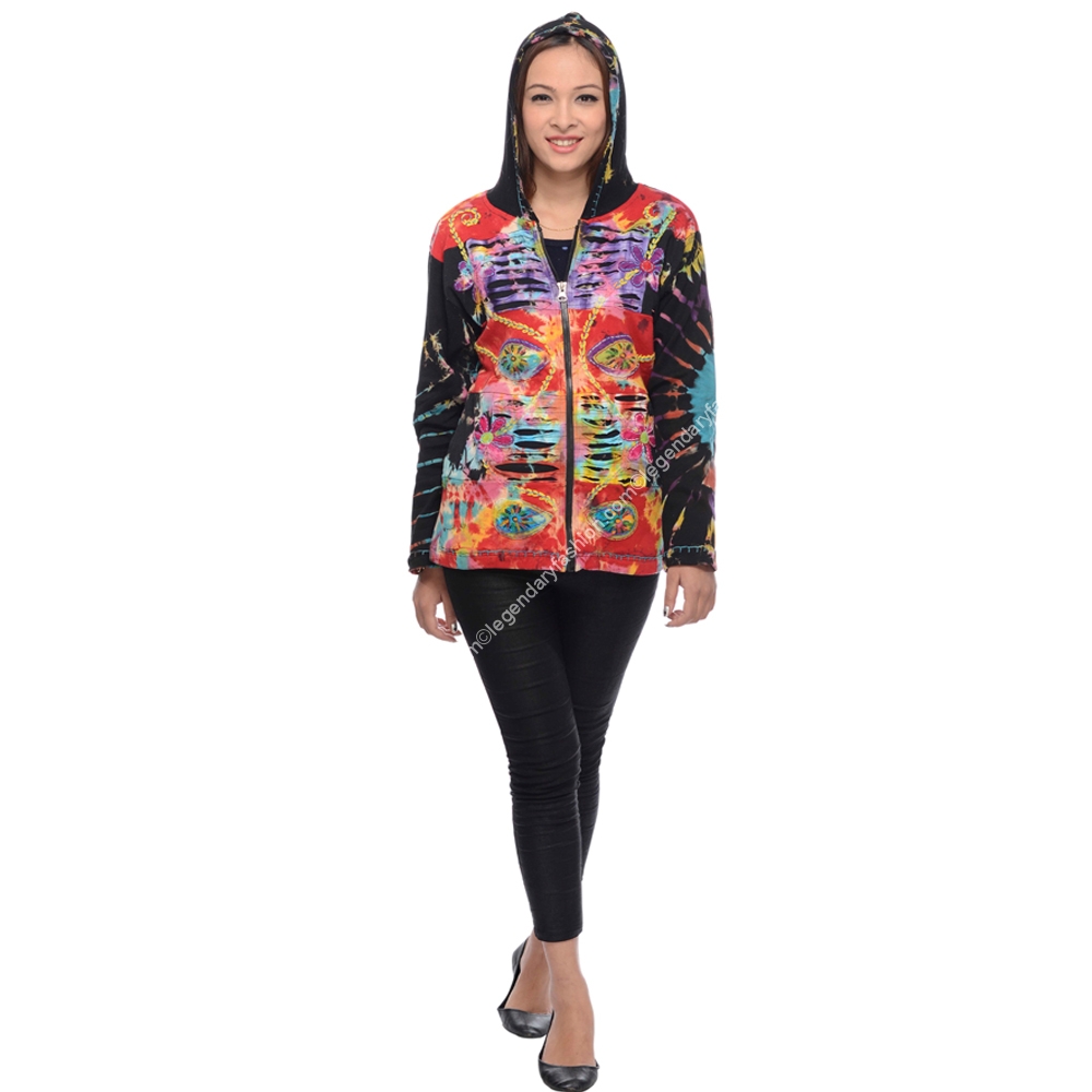 Ladies tie dye patch work Jacket