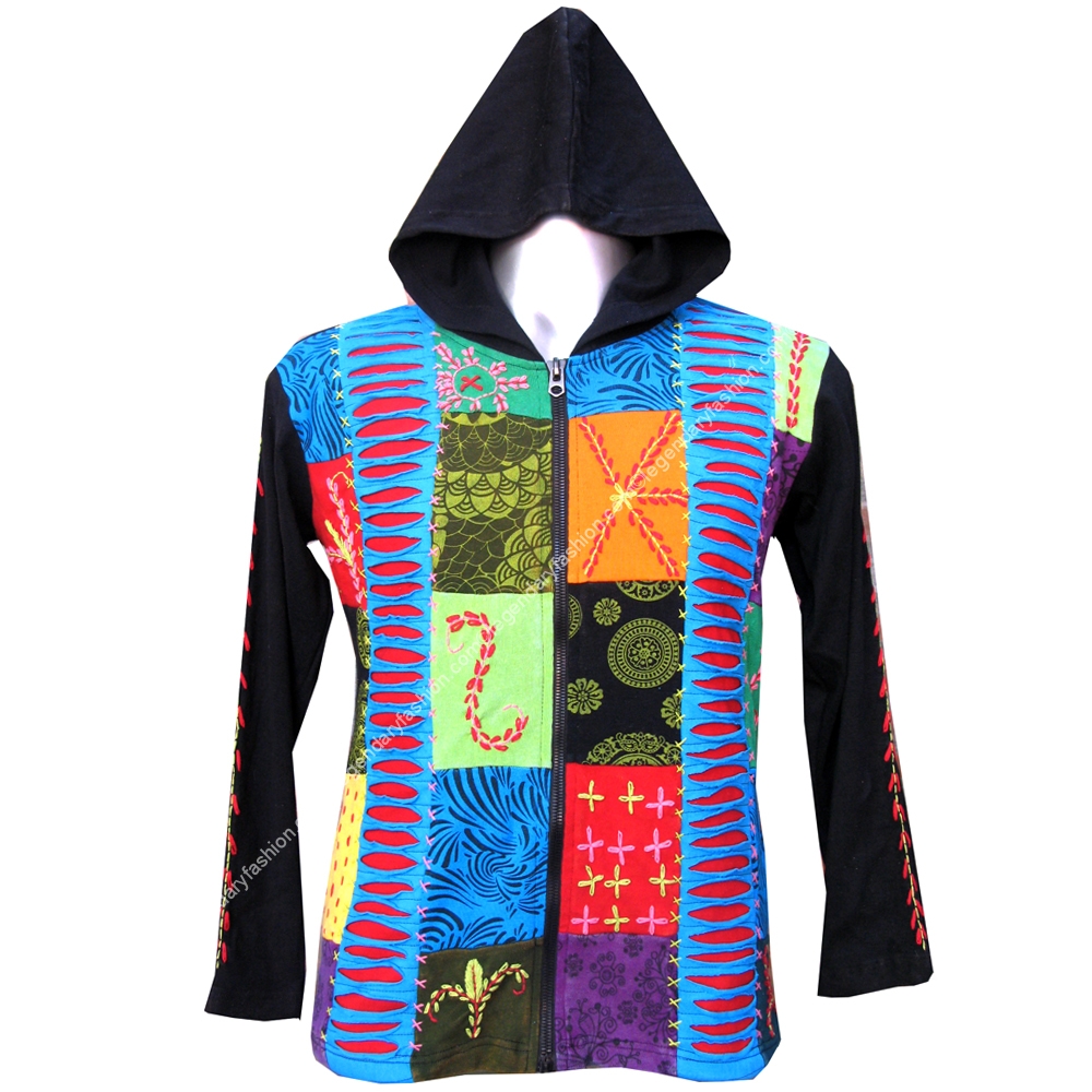 Ladies multiple patch and print Jacket