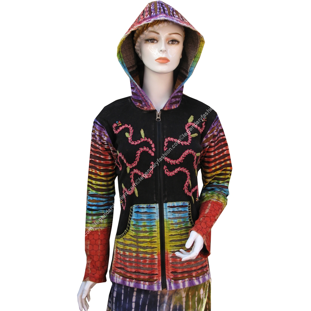 Ladies rainbow tie dye Jacket
