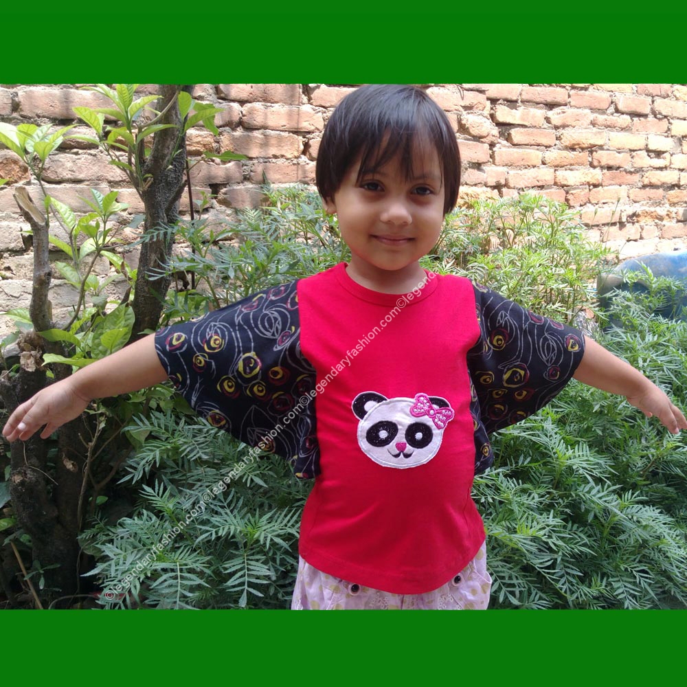 kids_ladies_print_tops_embroidery_panda
