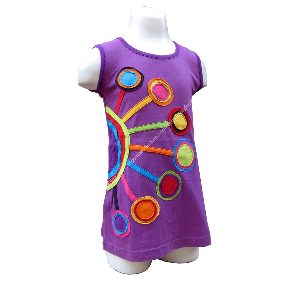 Kids seven round piping tops