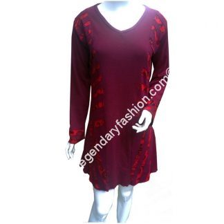 Ladies print razor cut dress