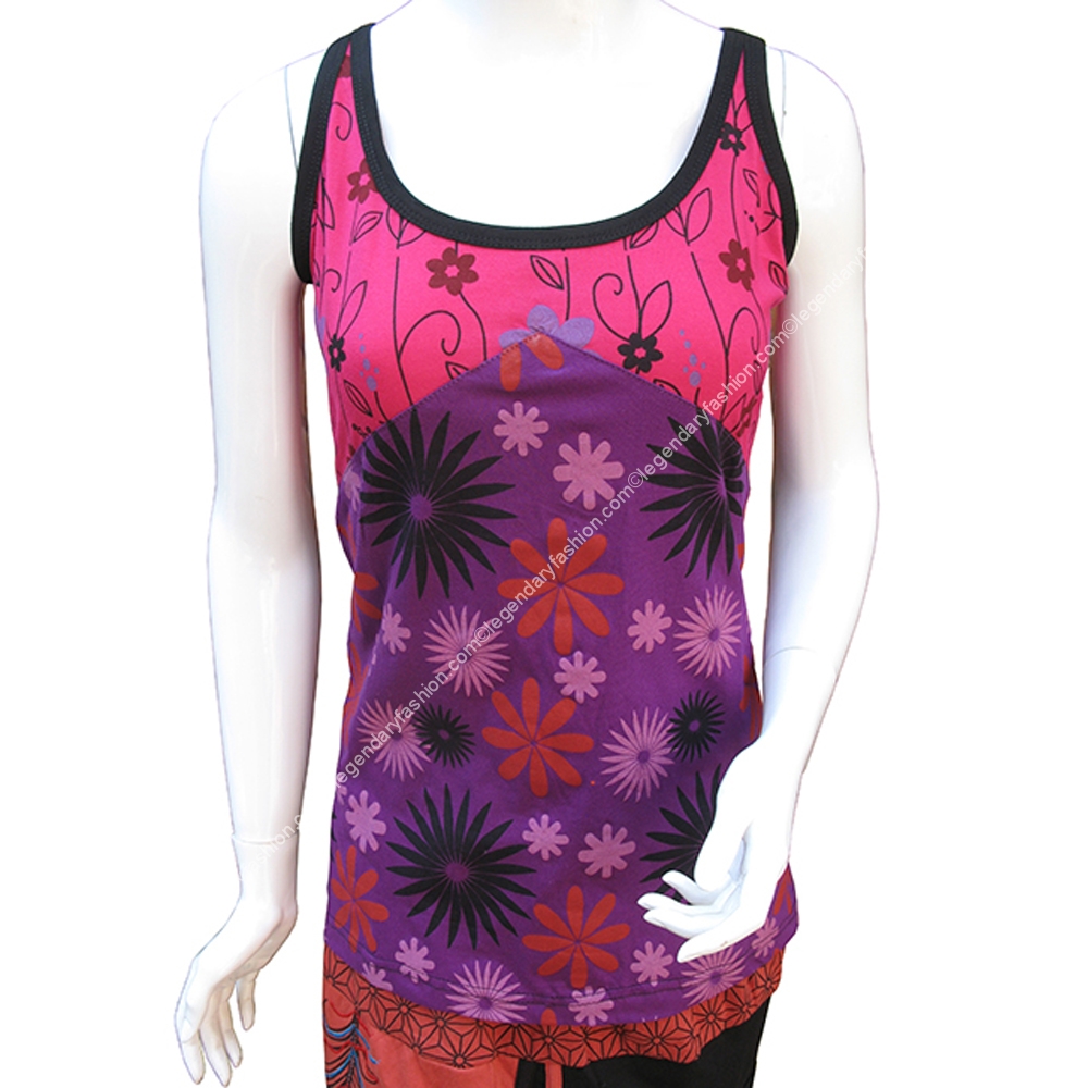Ladies print tank tops