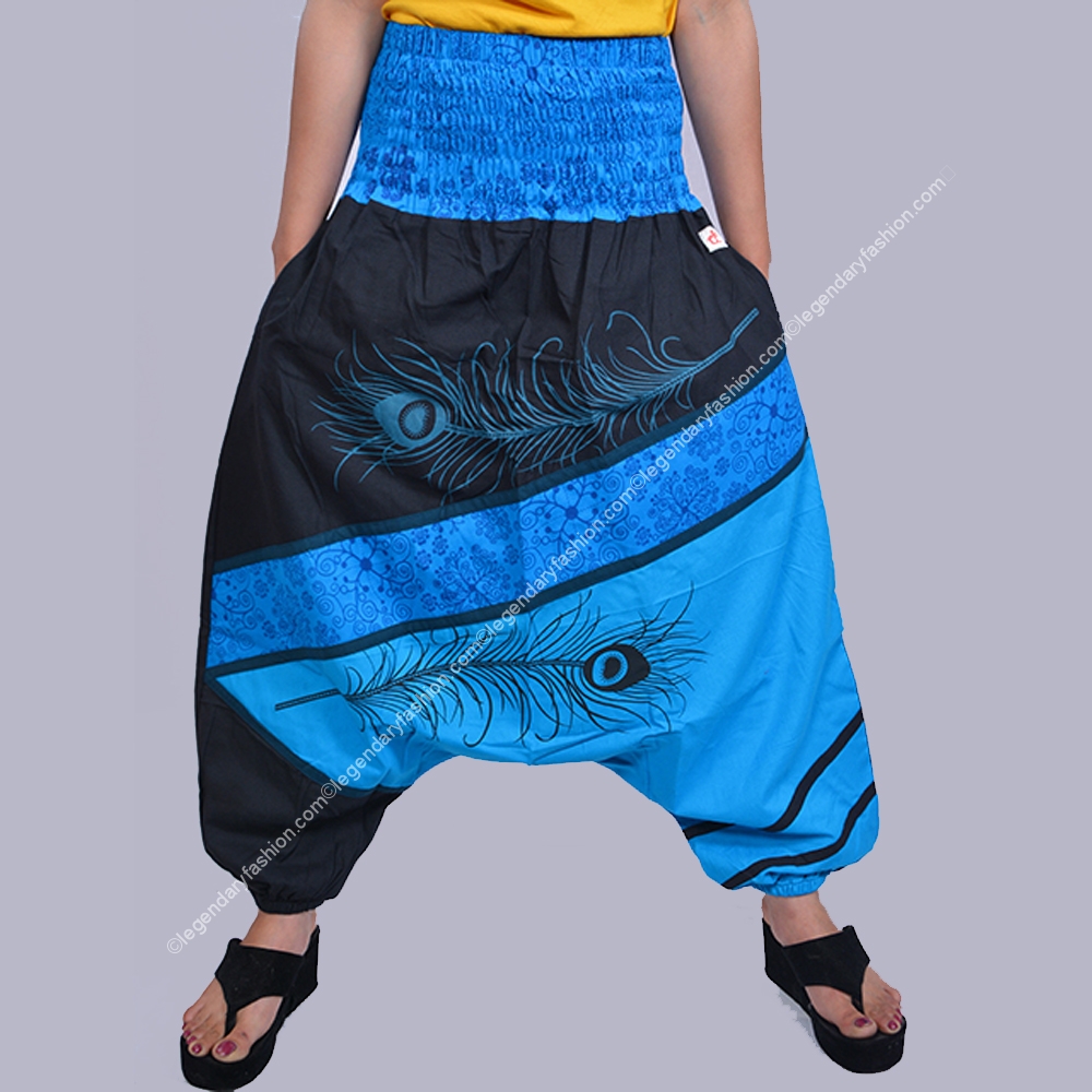 Ladies peacock feather print Trouser