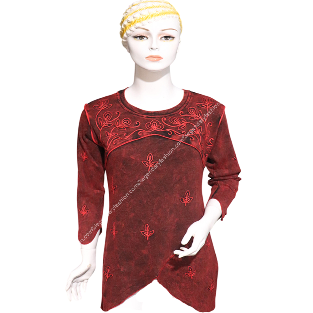 Ladies high low waist tops