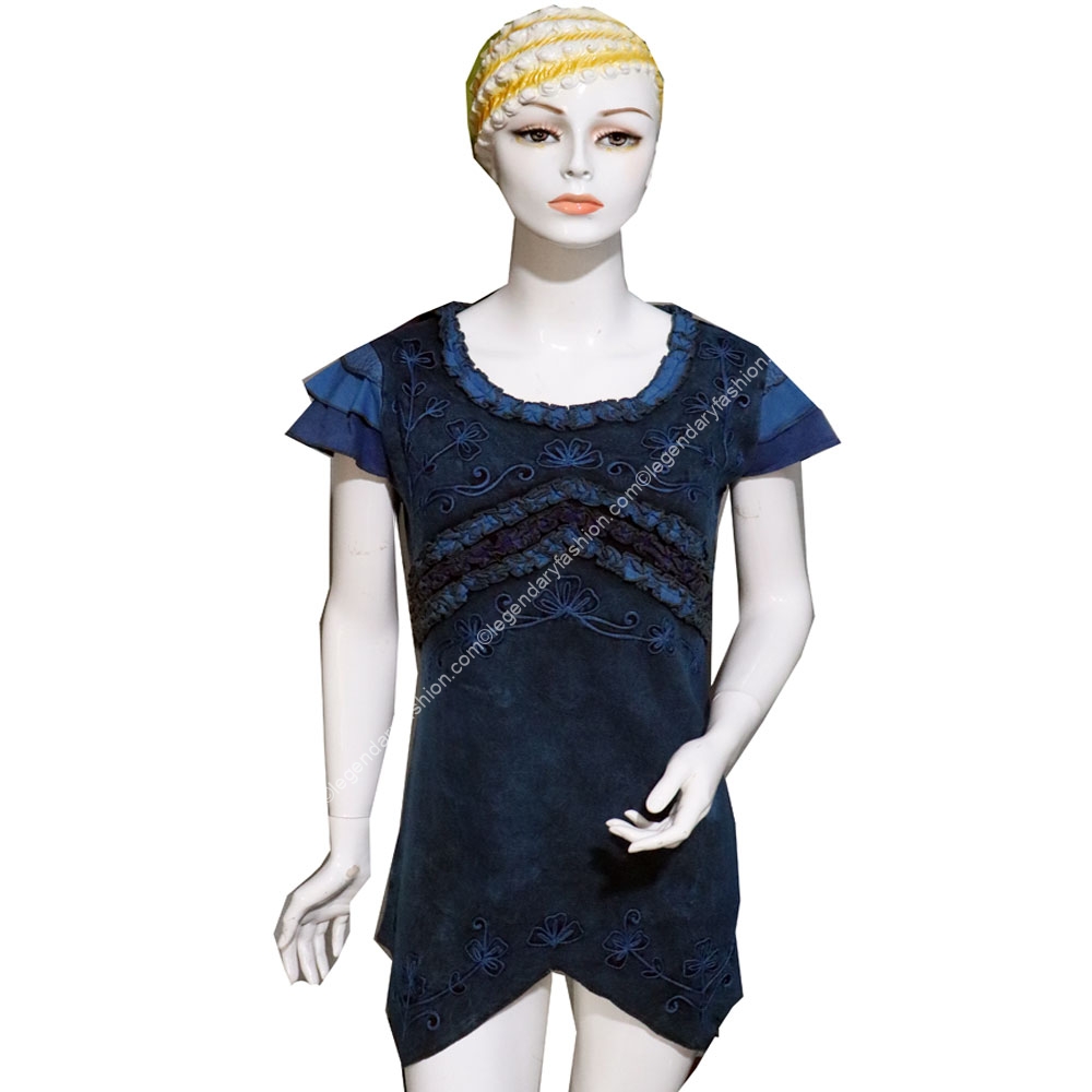 Ladies embroidery lace design tops