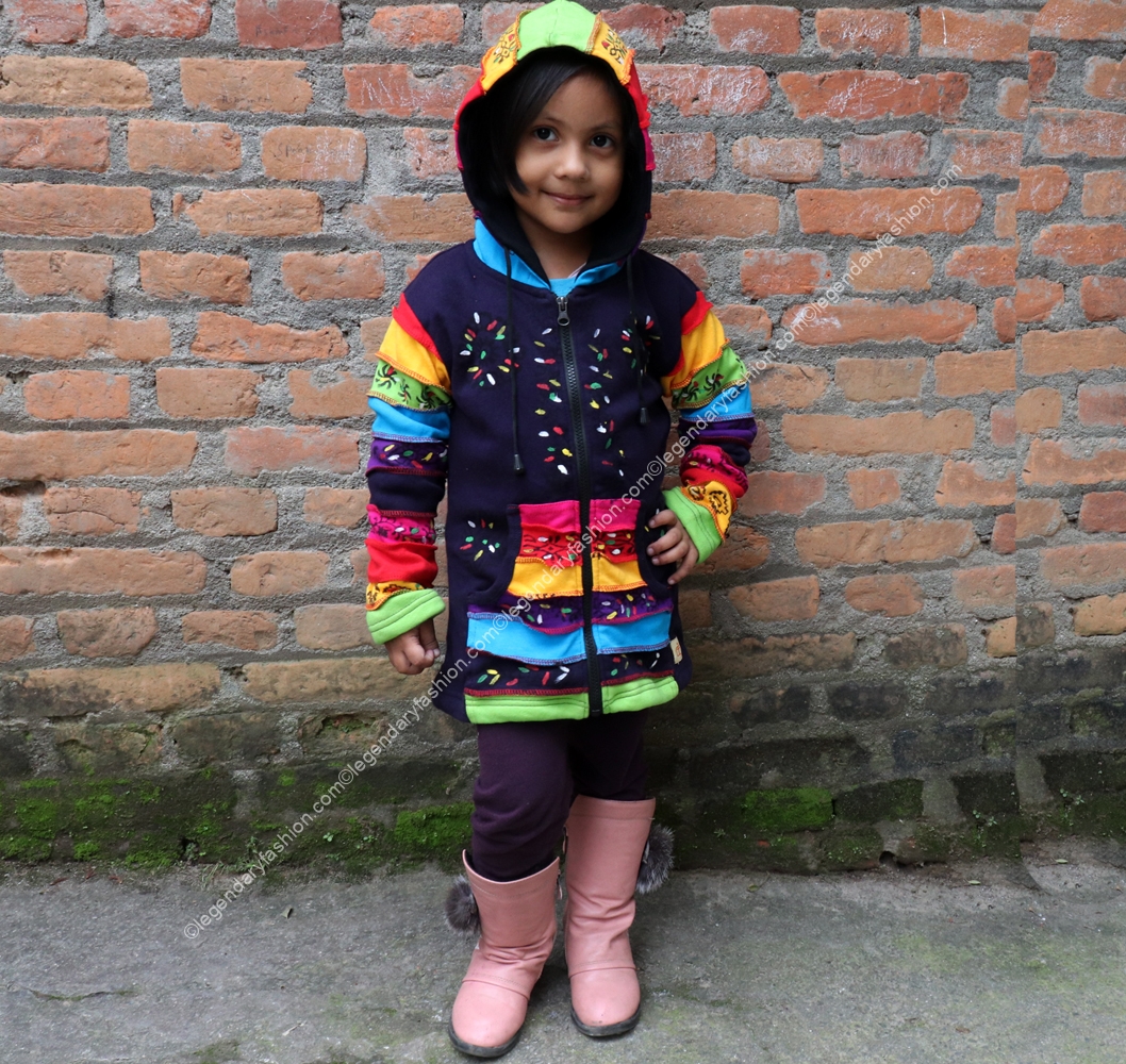 Kids rainbow panel Jacket