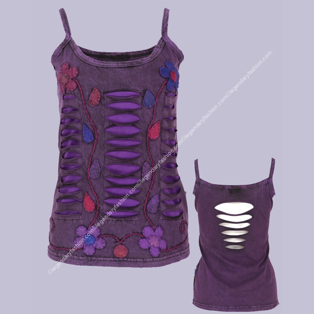 Ladies razor cut tank tops