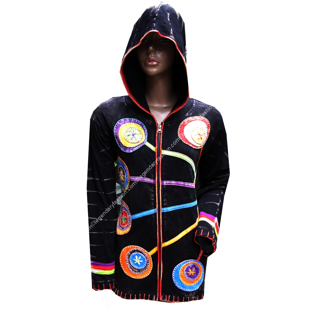 Ladies rainbow patch work Jacket