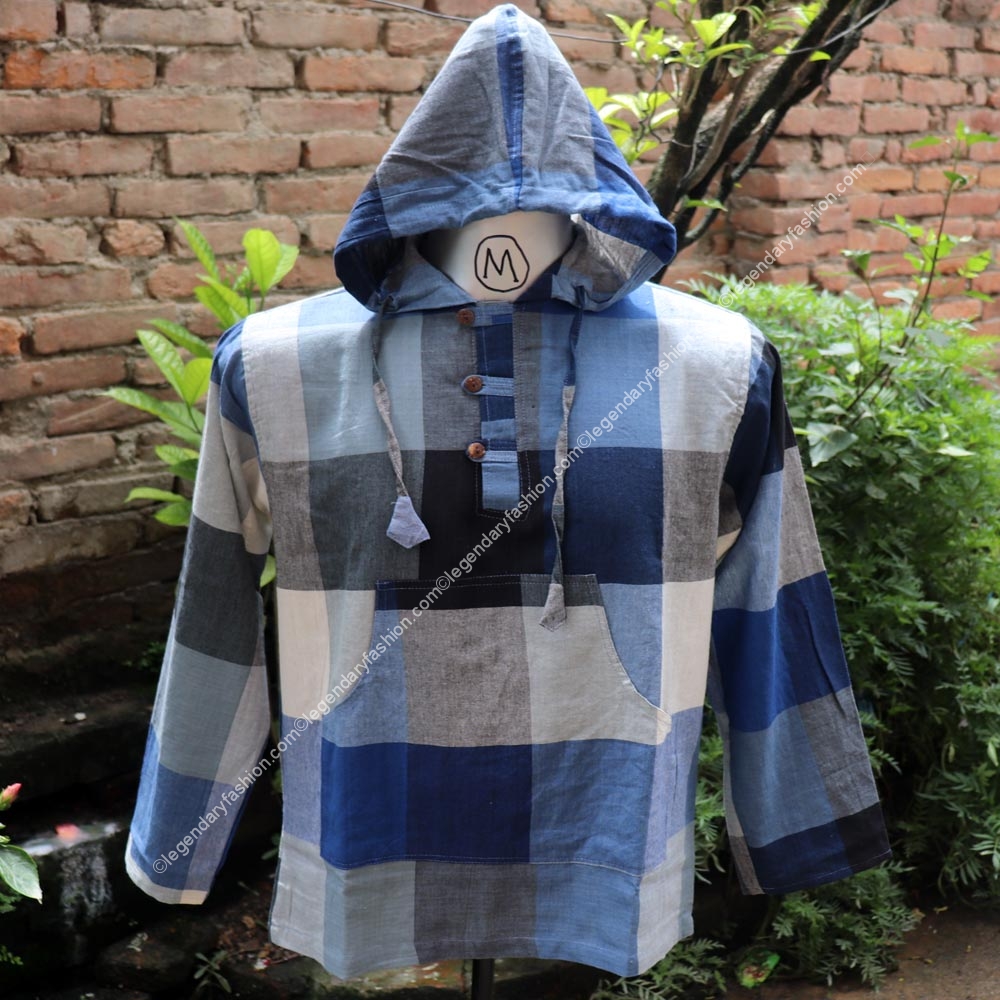 Gents hood multi color kurta