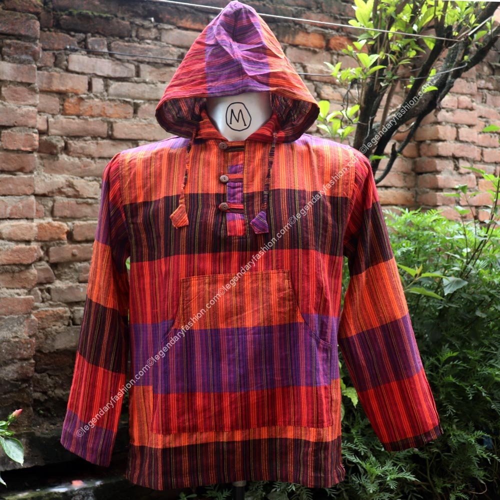 Gents hood multi color kurta