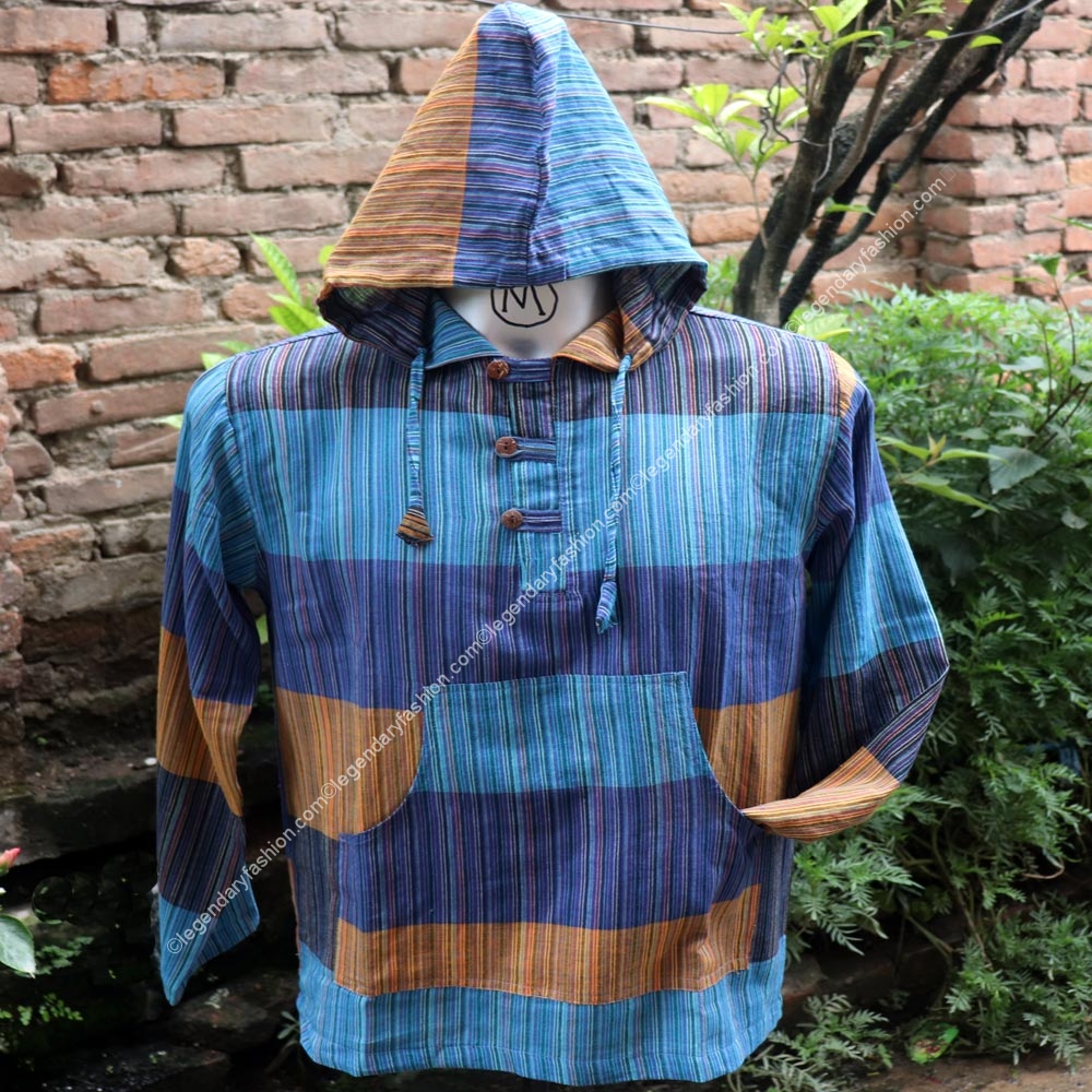 Gents hood multi color kurta
