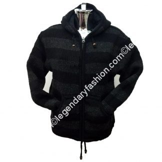 Natural stripe woolen Jacket