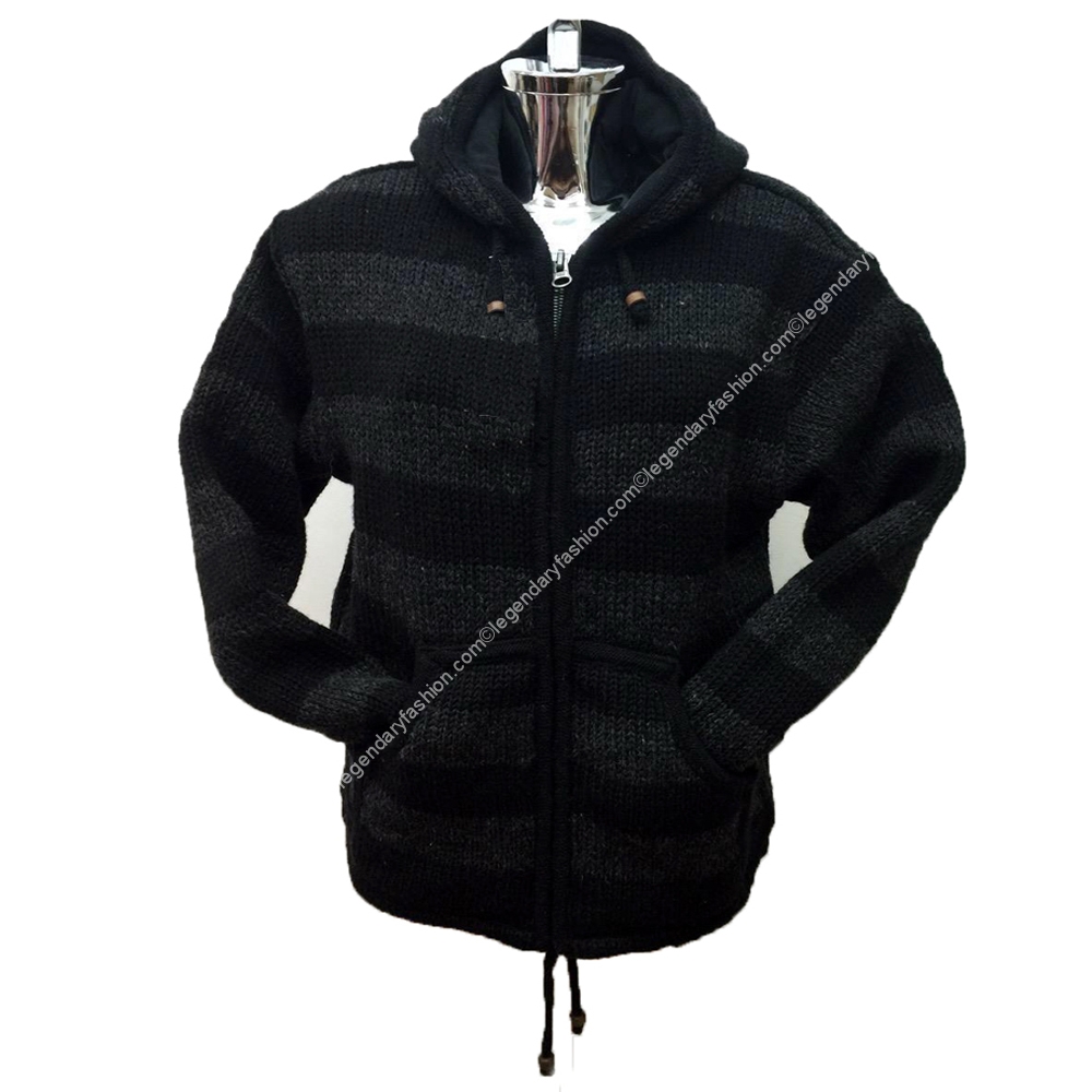 Natural stripe woolen Jacket