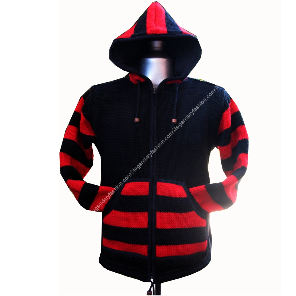 Zebra stripe woolen Jacket