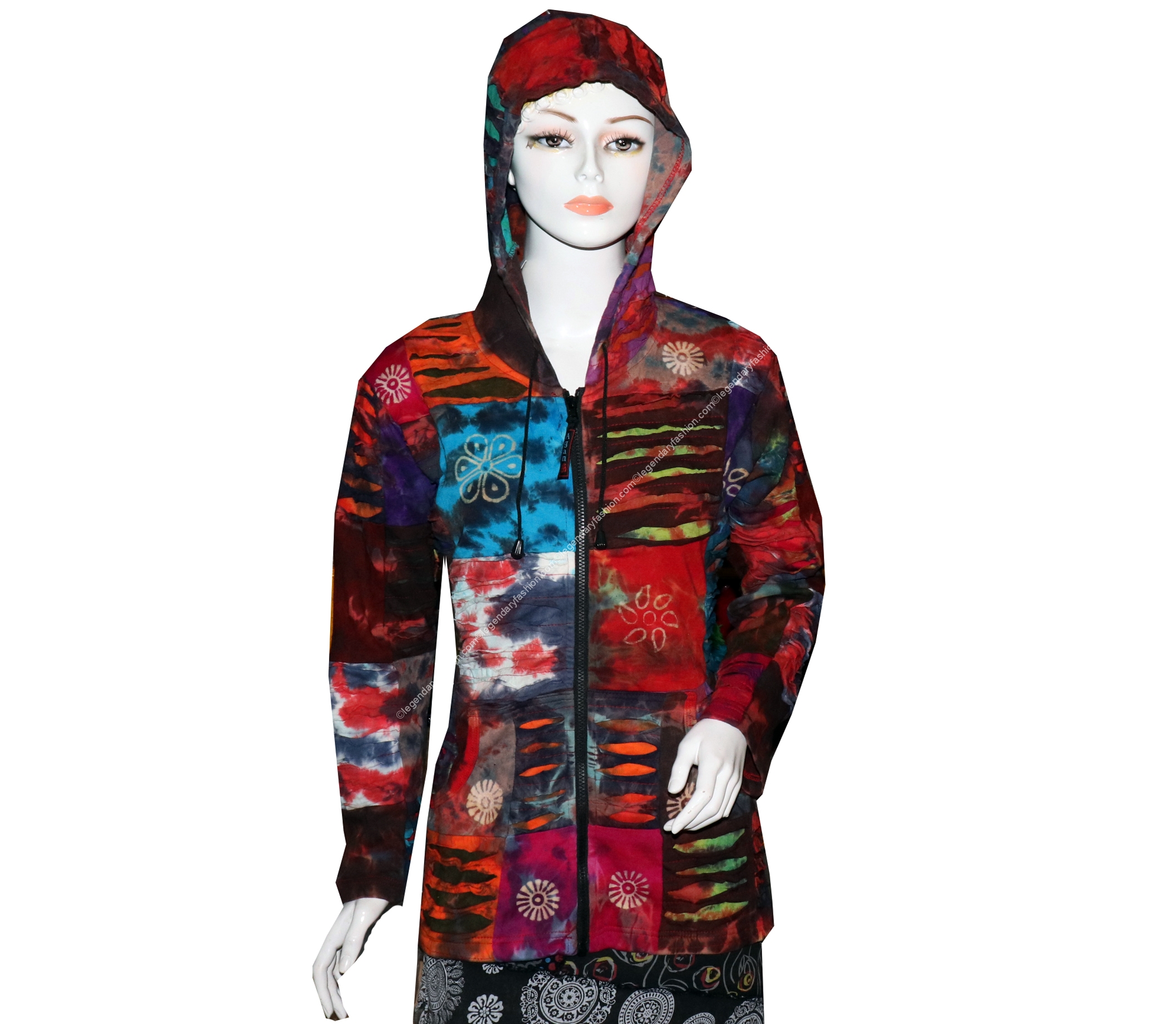 Ladies tie dye patchwork Jacket
