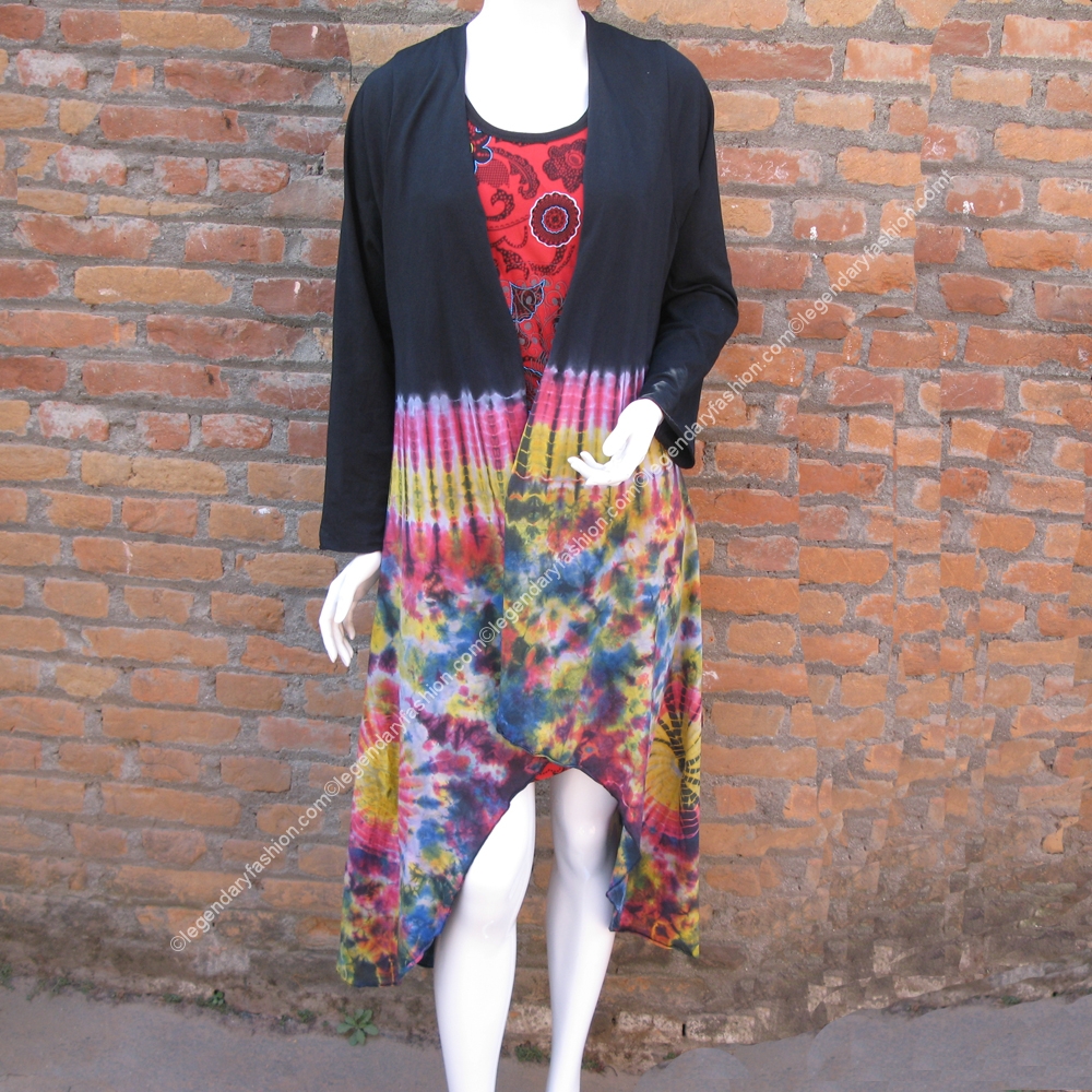 Ladies tie dye long outer