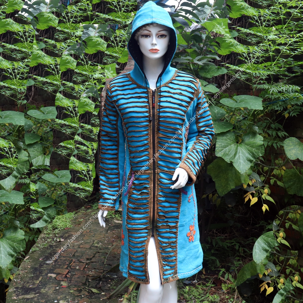 Ladies long coat with inner lining