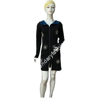 Ladies long butterfly embroidery coat