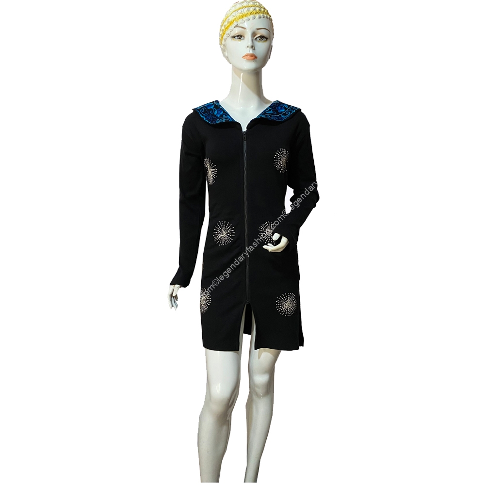 Ladies long butterfly embroidery coat