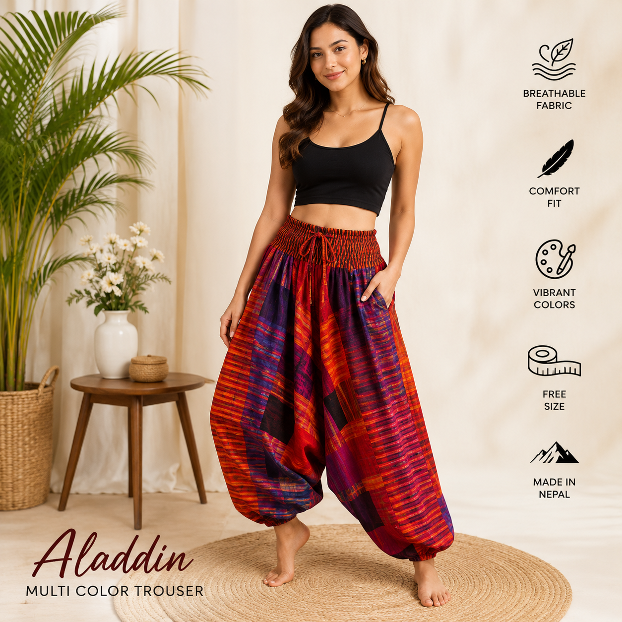 Aladdin multi color trouser - Image 2