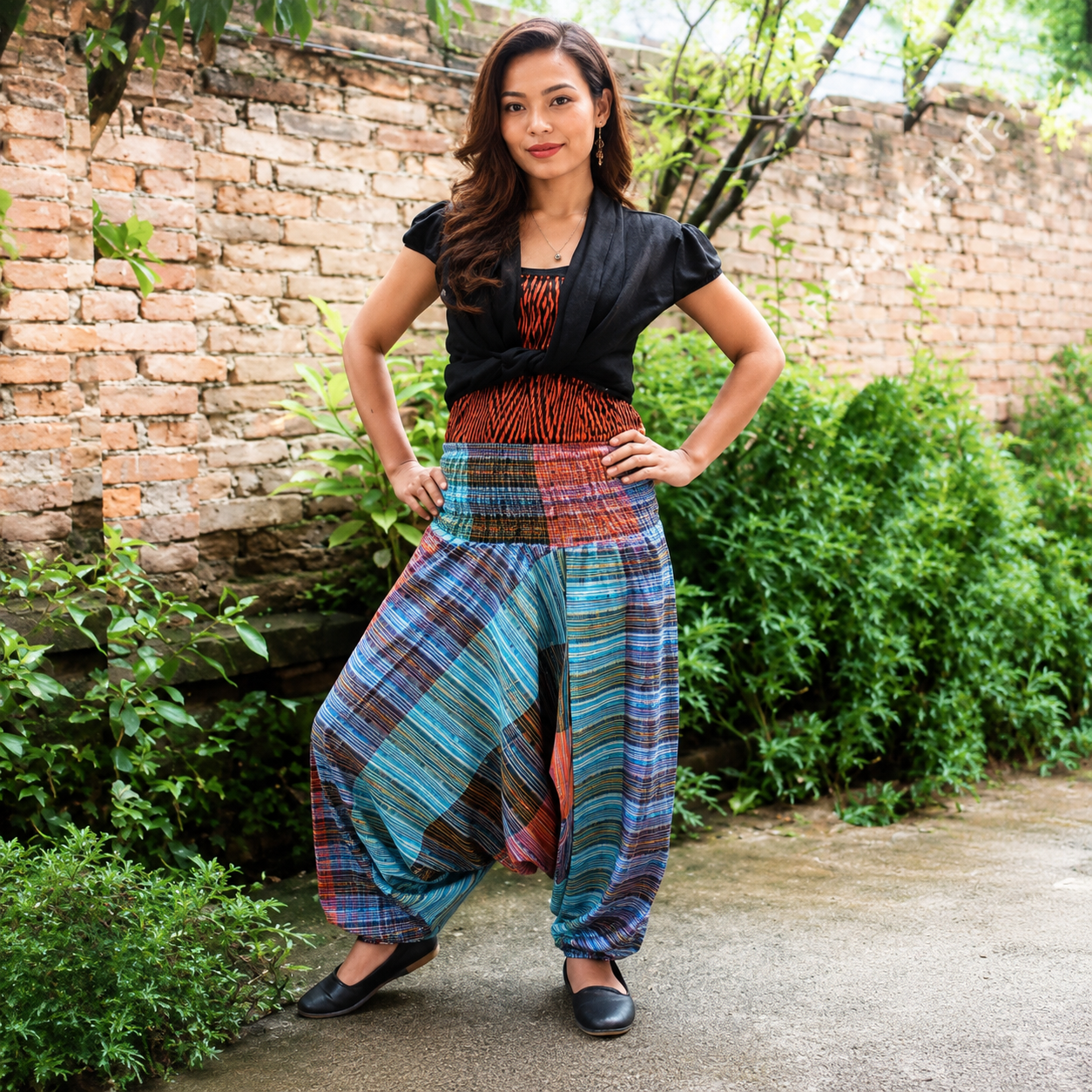 Aladdin multi color trouser1