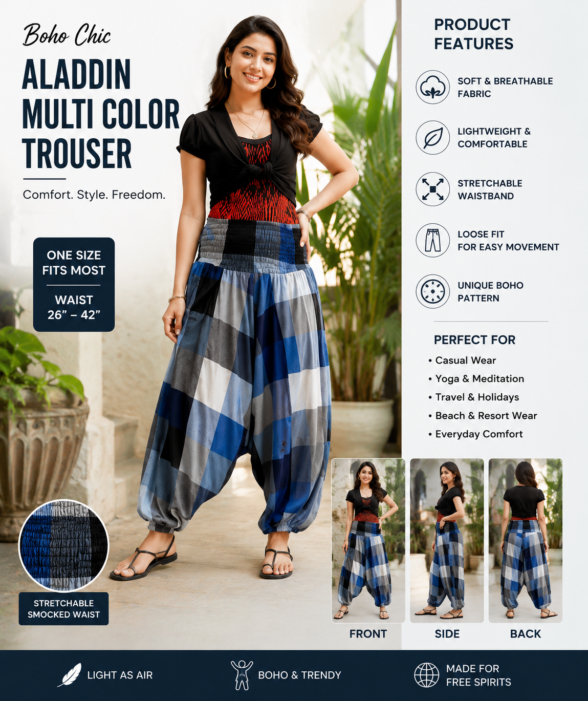 Aladdin multi color trouser - Image 2