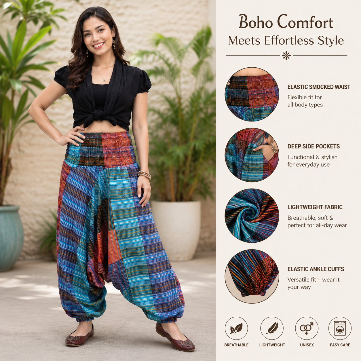 Aladdin multi color trouser2