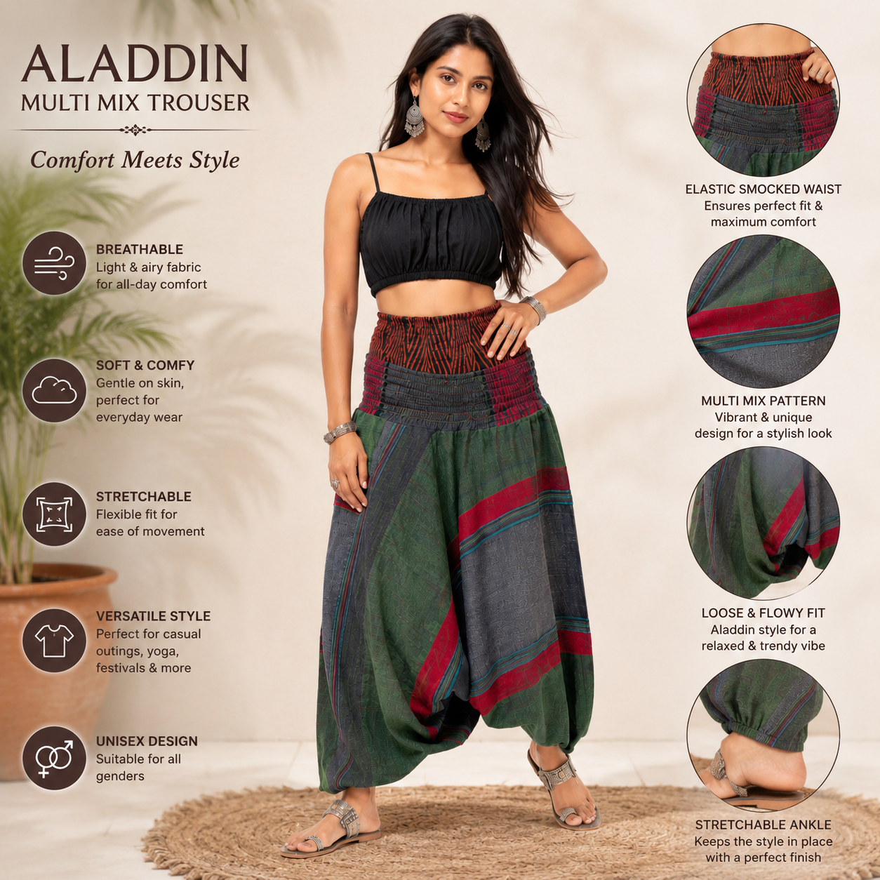 Aladdin multi mix trouser1