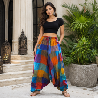 Aladdin multi plain trouser