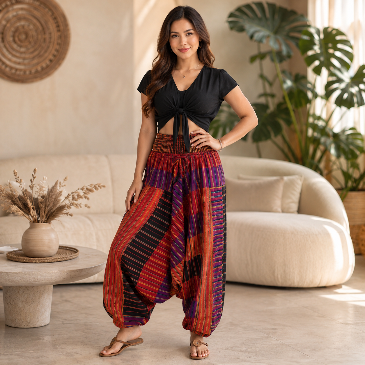 Aladdin multi stripe trouser