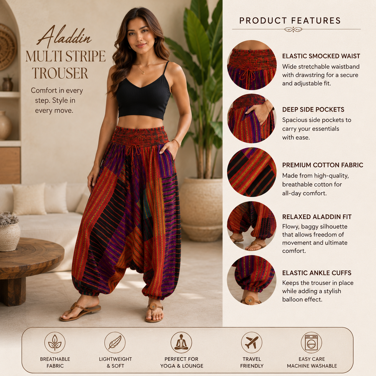 Aladdin multi stripe trouser2