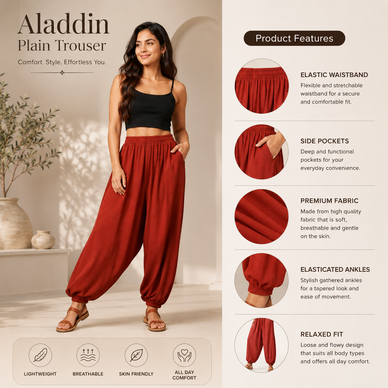 Aladdin plain Trouser2