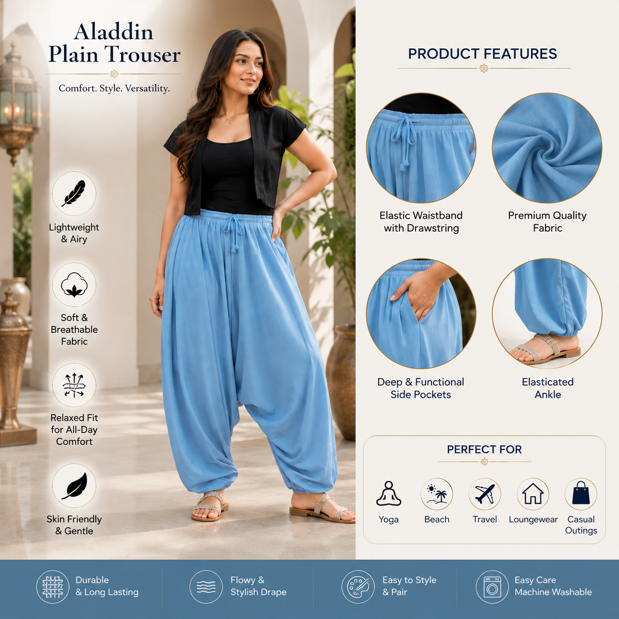Aladdin plain trouser - Image 2