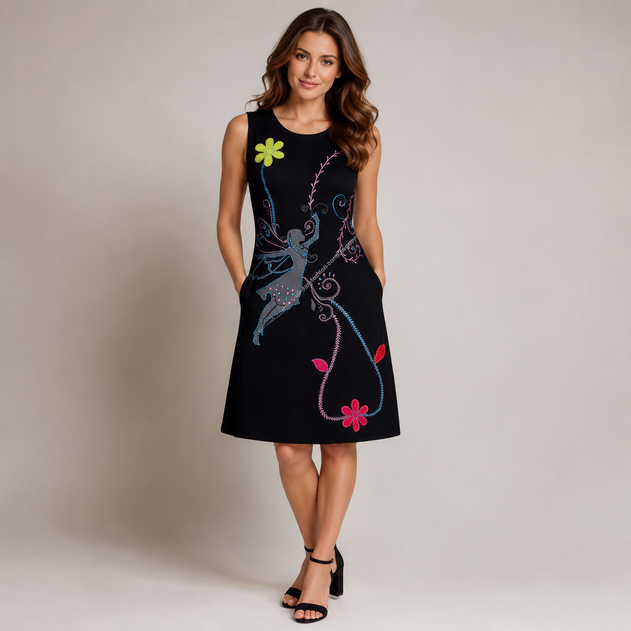 Angel Embroidery Dress