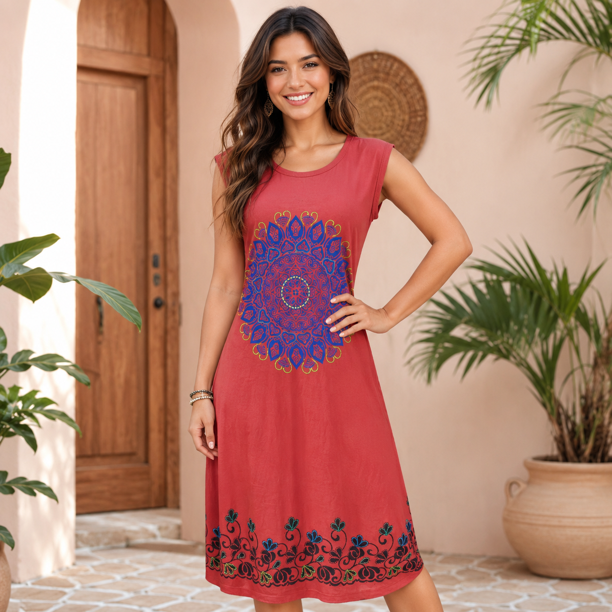 Center Print Dress
