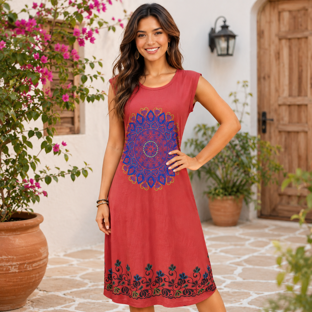 Center Print Dress1