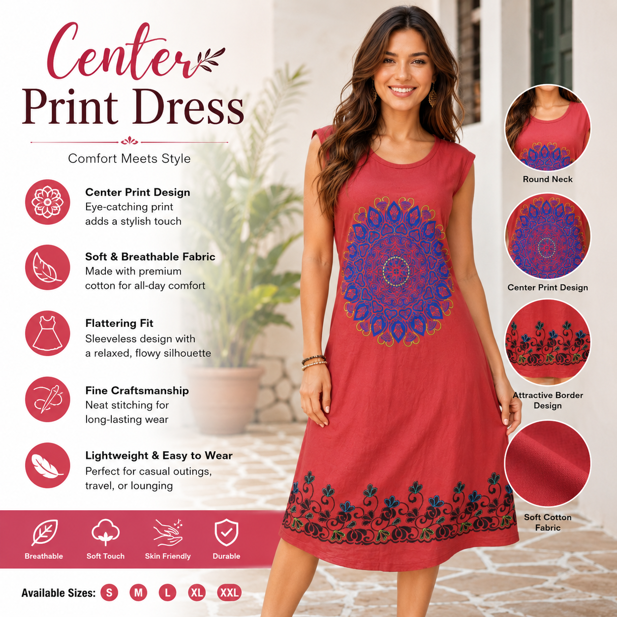 Center Print Dress - Image 2