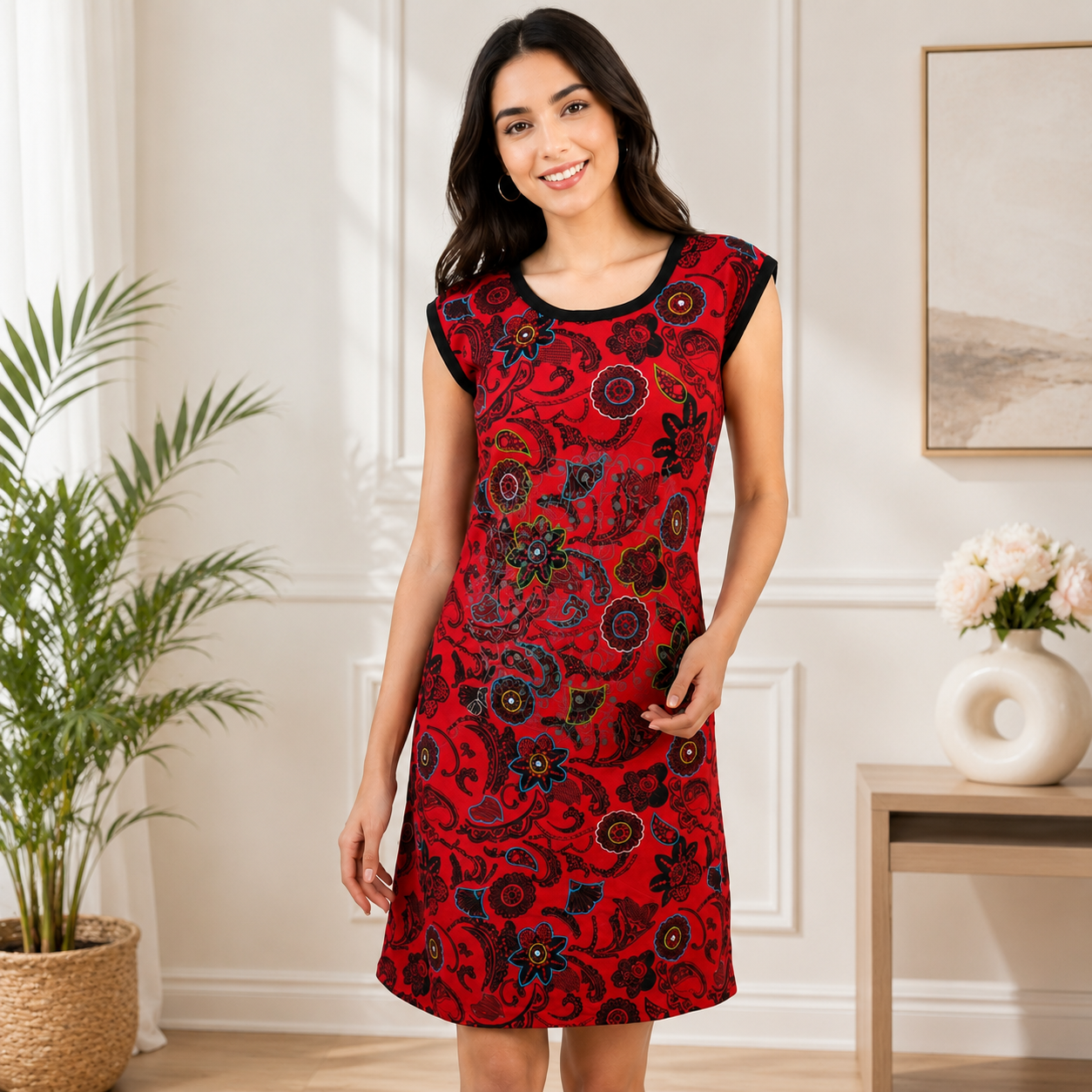 Flowery Embroidery Dress - Image 3