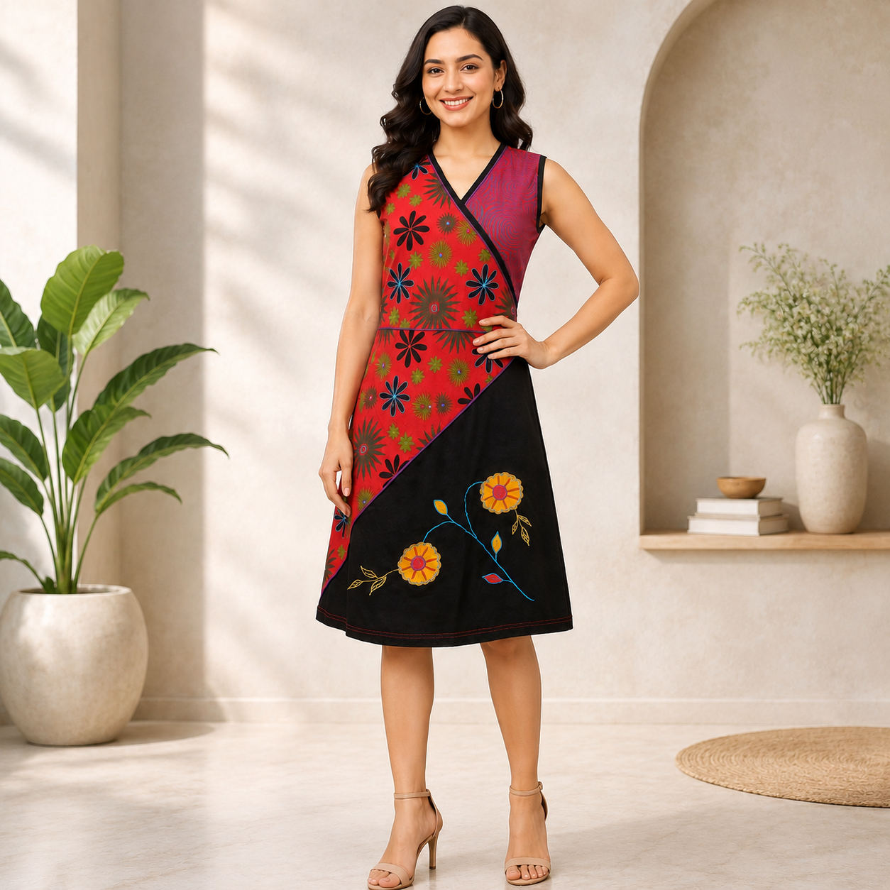 Flowery Print Dress1