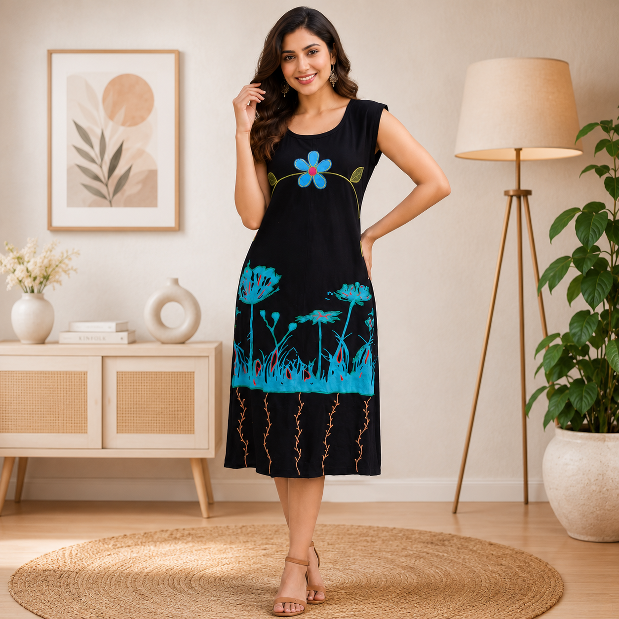Ladies Embroidery Dress1